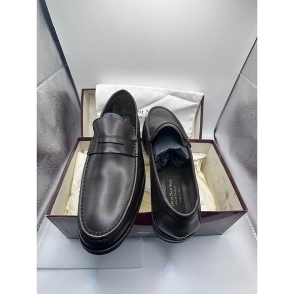 BRAND NEW TO BOOT NEW YORK Belfast Lugged Penny Loafer Black Men\'s Size 12 US main image 7